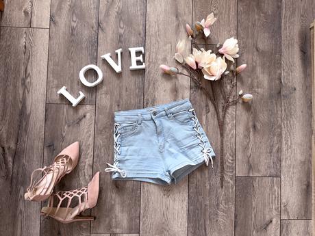 Denim šortky, h&m,xs