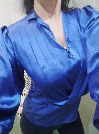 Kráľovský modrá blúzka s/m, m