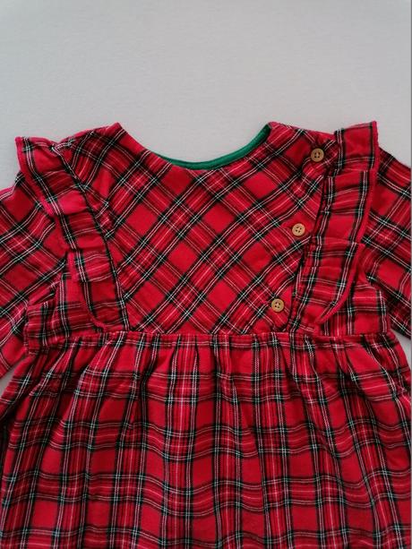 Šaty/tunika karovane cervene, 98