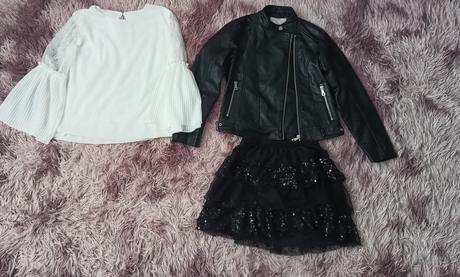 Luxusný sviatočný set rockstar + balerinky, 140–152