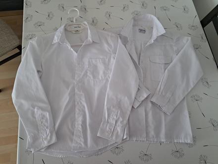 Biele kosele 2 ks, h&m,140
