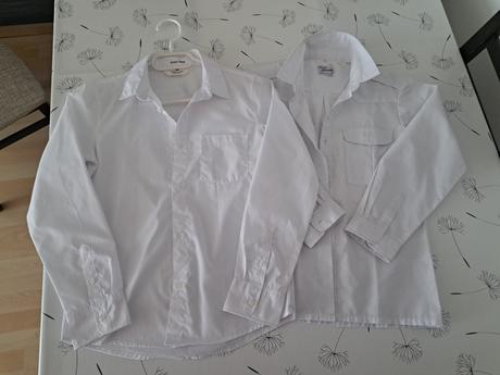 Biele kosele 2 ks, h&m,140