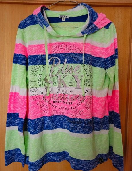 Pestrofarebné tričko s kapucou soccx, soccx,m