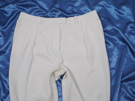 Kvalitné biele elegatné nohavice h&m, h&m,46
