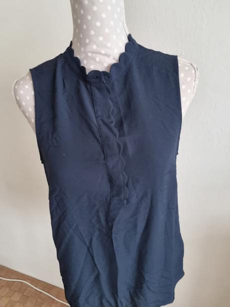 Modrá padavá blúzka/top h&m veľ. 40, h&m,40