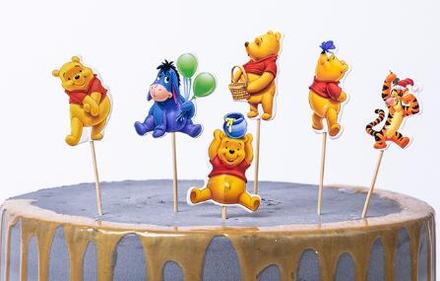 Tortový zápich macko pu (24ks) - skladom, tz-37,