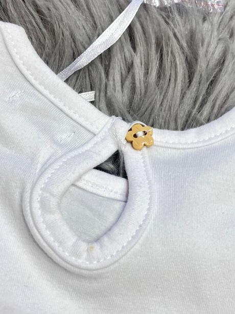 Dievčenské biele tričko s tylom overkids (80-86), 80 / 86