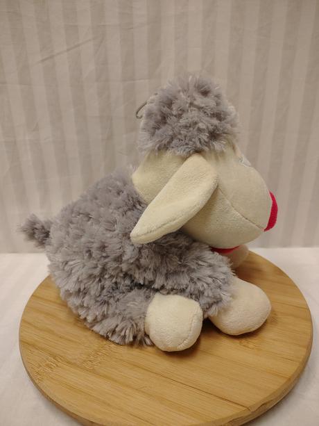 Plyšová sivá ovečka s kvietkom, flos toys, 26 cm, 