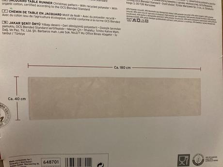 Vianočný obrus - behúň, 