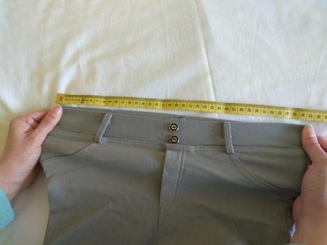 Šedé elastické tenké nohavice, 140