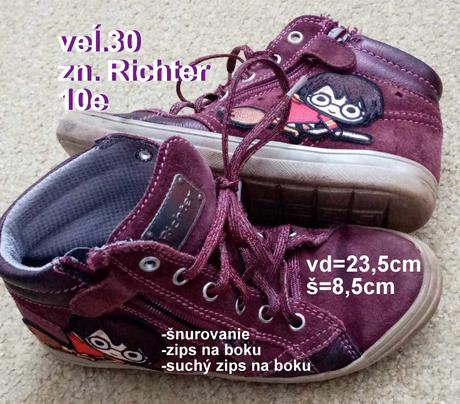 Dievčenské topánky, veĺ.30, zn.richter, richter,30