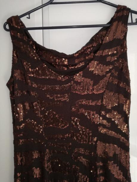 Príležitostné flitrované dlhé šaty, l