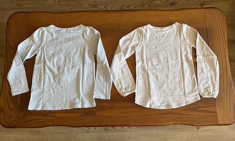 Tričká s 3d aplikáciou - dvojset 122/128, h&m,122