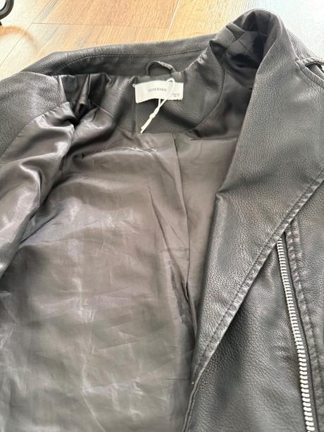 Štýlová biker koženková bunda, reserved,xs