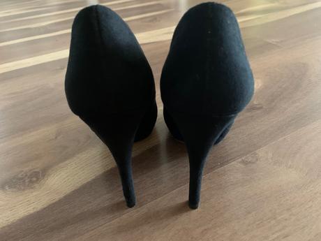 Čierne lodičky s otvorenou špičkou, mango,38