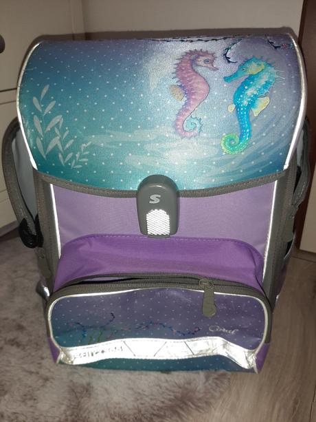 Školská anatomická taška stil coral set+kufrík, 