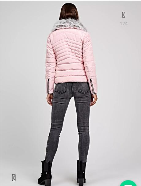 Ružová bunda jeseň - zima, gate,l