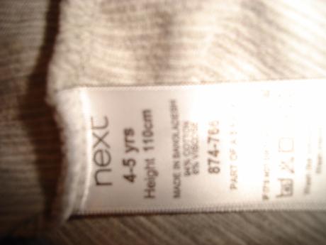 Sivé melírované tričko veľ.4-5 rokov, next,110