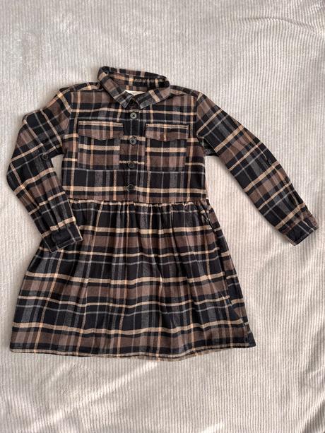 Flanelové šaty, h&m,122