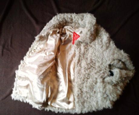 Chlpaty kozusok v prirodnej farbe vel.xs/s, s