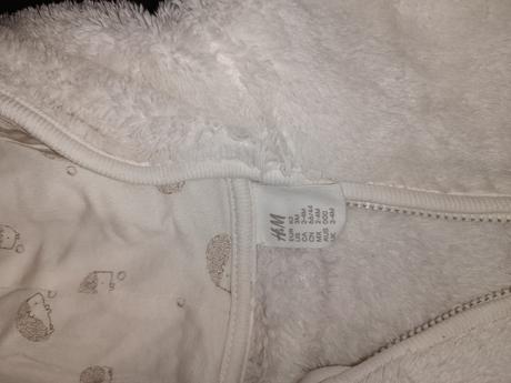 Biela mikina macko, h&m,62