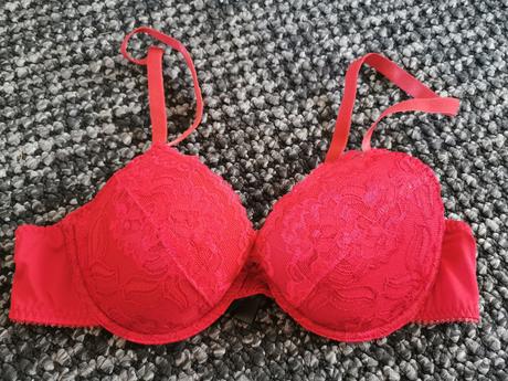 Dámska červená podprsenka push up, bonprix,80a