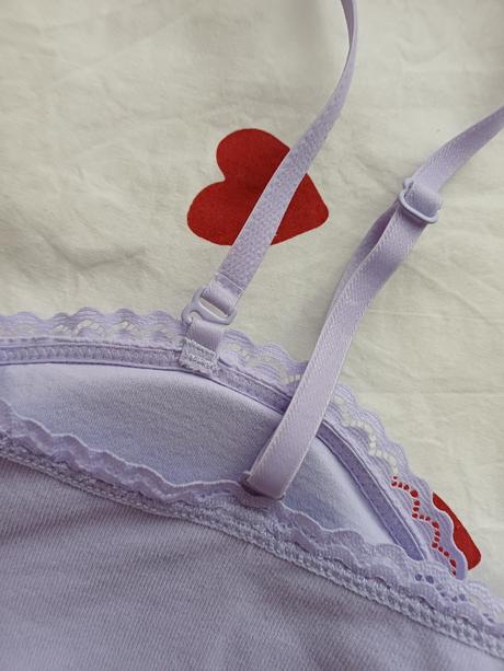 2ks podprsenka bez kostíc,biela a lilac, primark,l