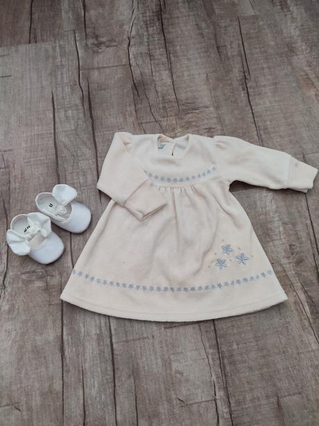 Teplé šaty, len opraté, 68