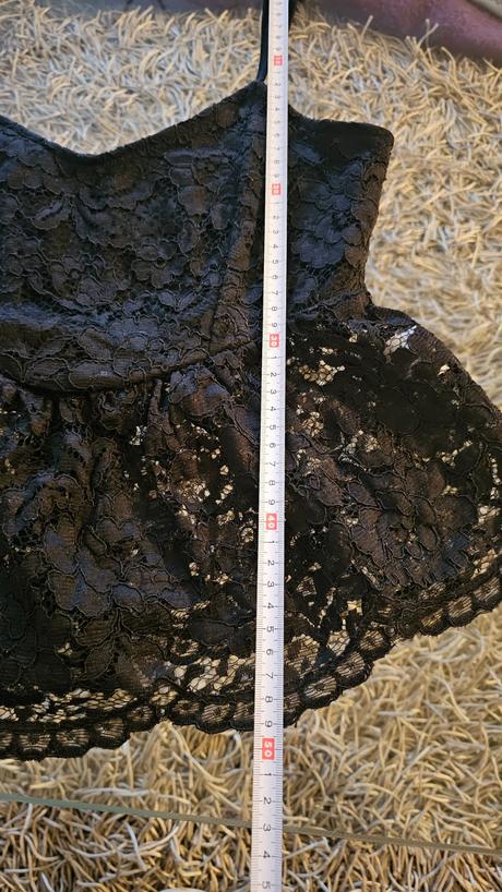 Čipkový top na ramienka xs-s, xs