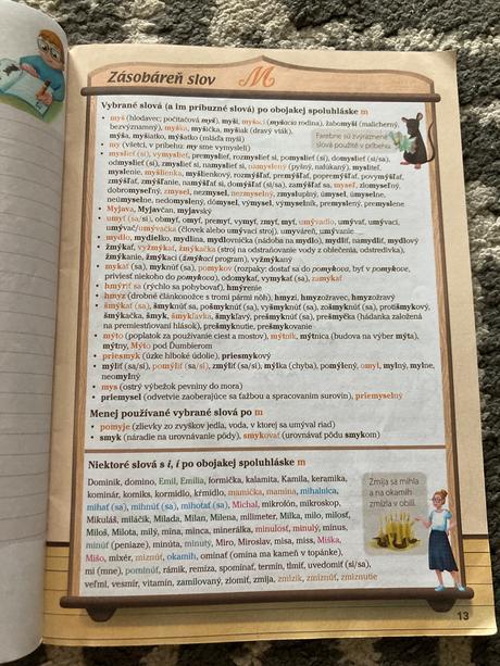 Vybrané slová v obrázkových príbehoch, 