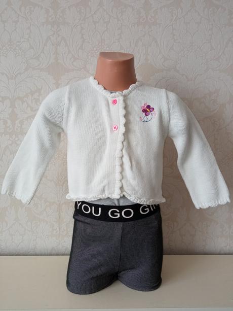 Dievčenský biely sveter s motýľom (18-24 mes.), bluezoo,86