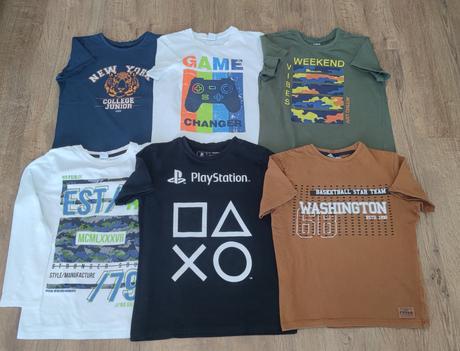 6x tričko vel. 140, 140–152