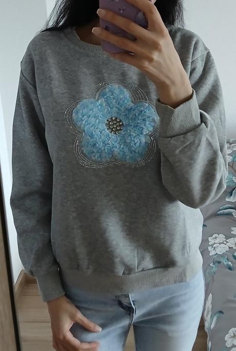 Seda mikina s kvetom, m