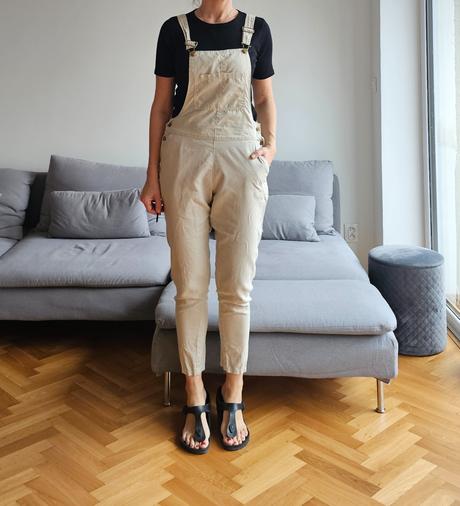 Nohavice na traky ľan a bavlna, s