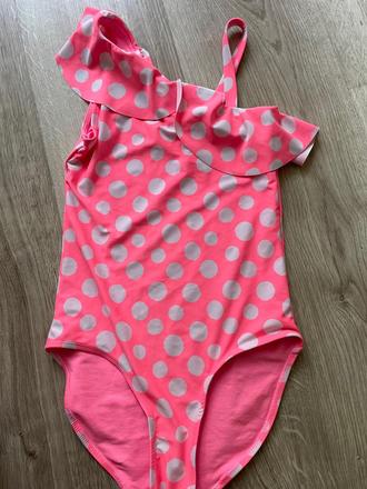 Plavky jednodielna gulička 8-10 rokov, h&m,134