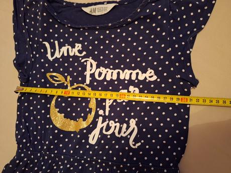 Šaty s jablčkom 122/128, h&m,122