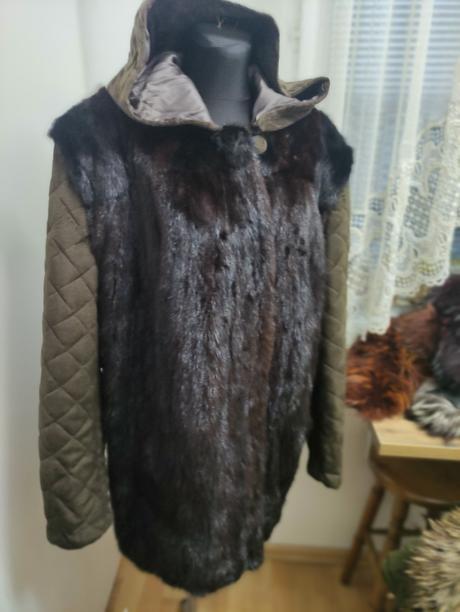 Hnedý norkovy kozuštek..52-56, xxxl