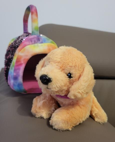 Plyšový psík v taštičke baby kiddo, 