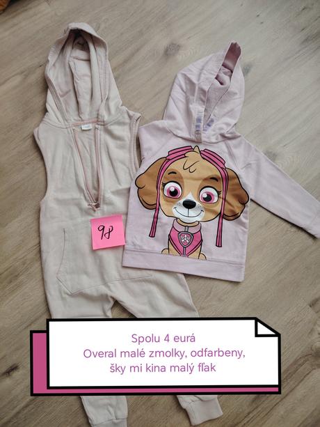 Overal a mikina sky, overaly na spanie grátis, 86–98