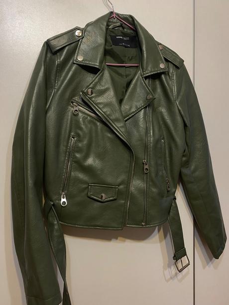 Dámska koženka olivovej farby, sinsay,xl