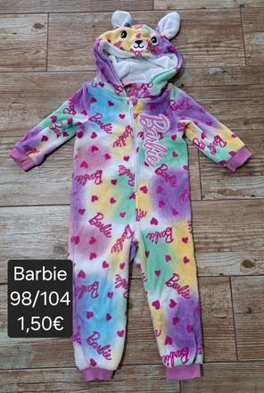 Teplučký overal, barbie,98