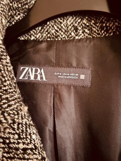 Damsky kabat vzor rybia kost, zara, m oversize, zara,m