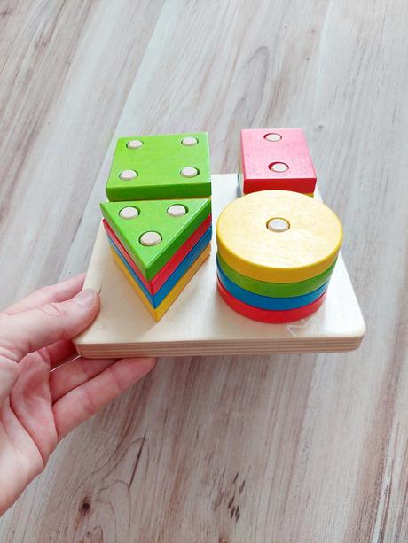 Drevená vkladačka geometrické tvary bigjigs, 