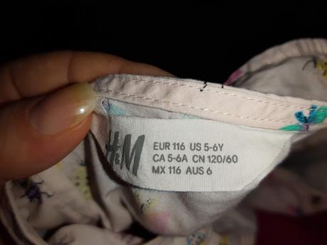 Dievcenske saty, h&m,116