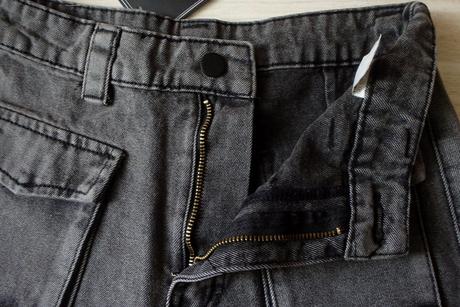 Tmavošedé rifľové kraťasy, xs/s/m, 36 - xs