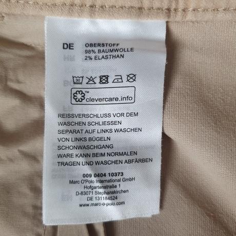 Béžové bavlnené nohavice, marc o´polo,m