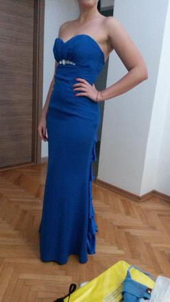 Šaty kráľovska modrá, s