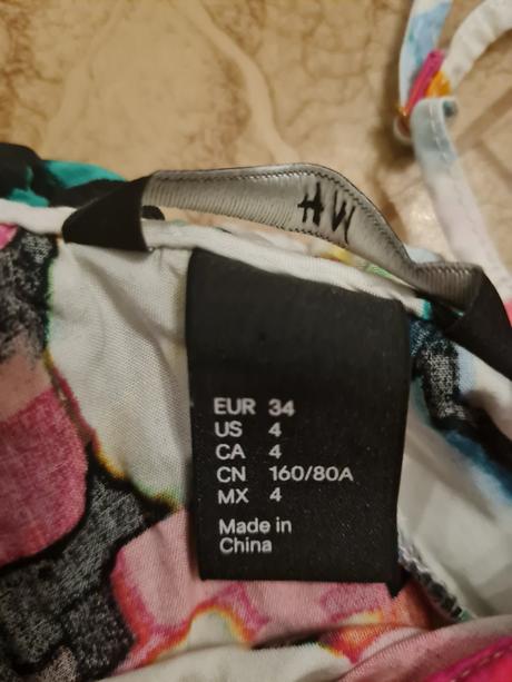 Farebné šaty, h&m,xs