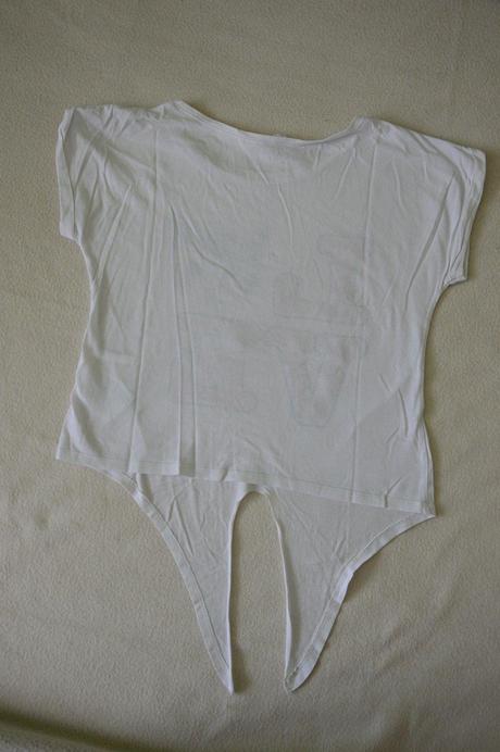 Zaväzovacie tričko s mačičkou 146-152, h&m,146