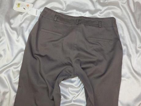 Luxusné tmavohnedé nohavice, 42